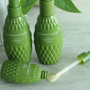 Daily skincare ritual using the Active PreterNatural™ Complete Trio
